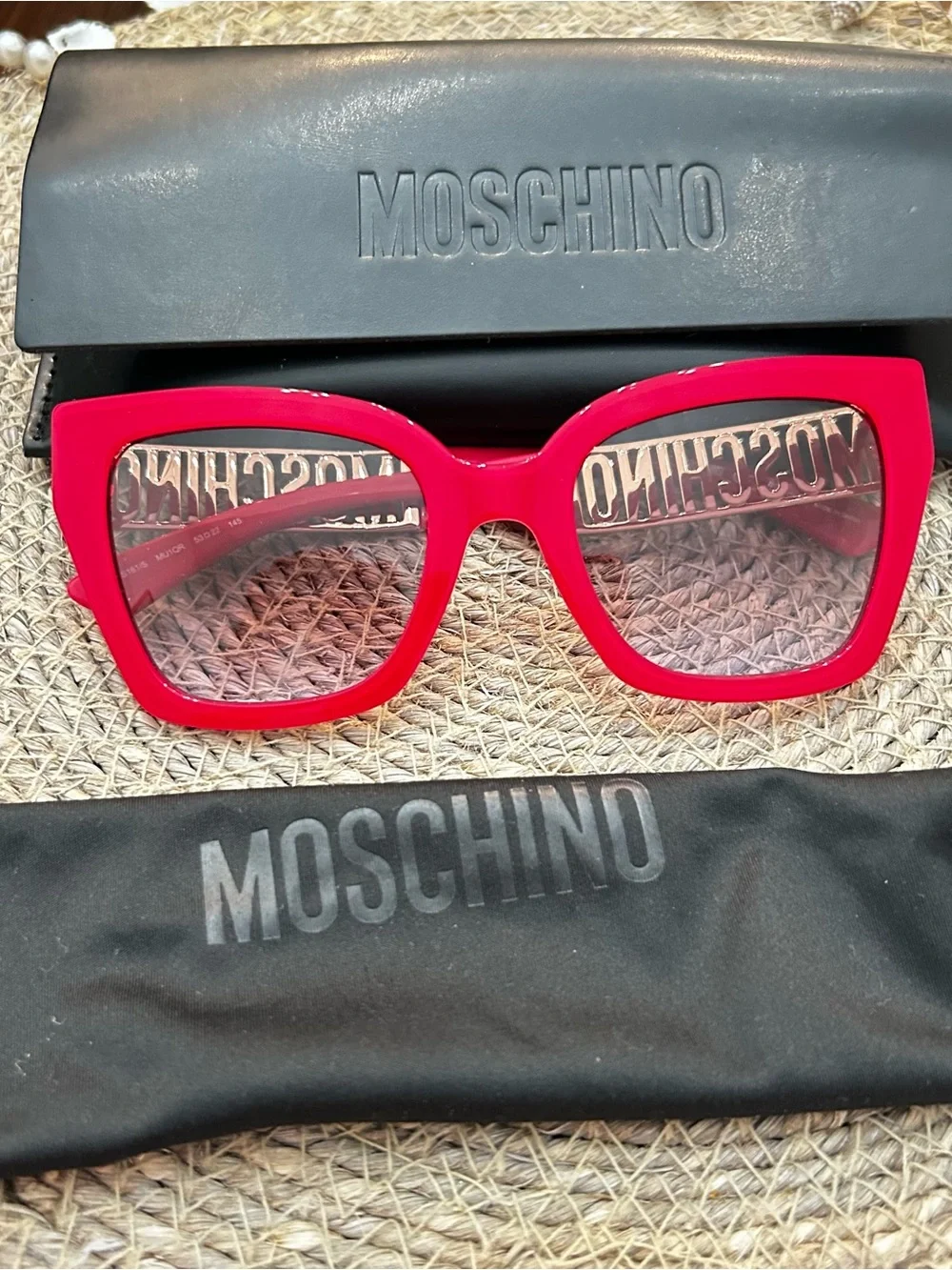 Moschino Pink Cat-Eye Sunglasses New